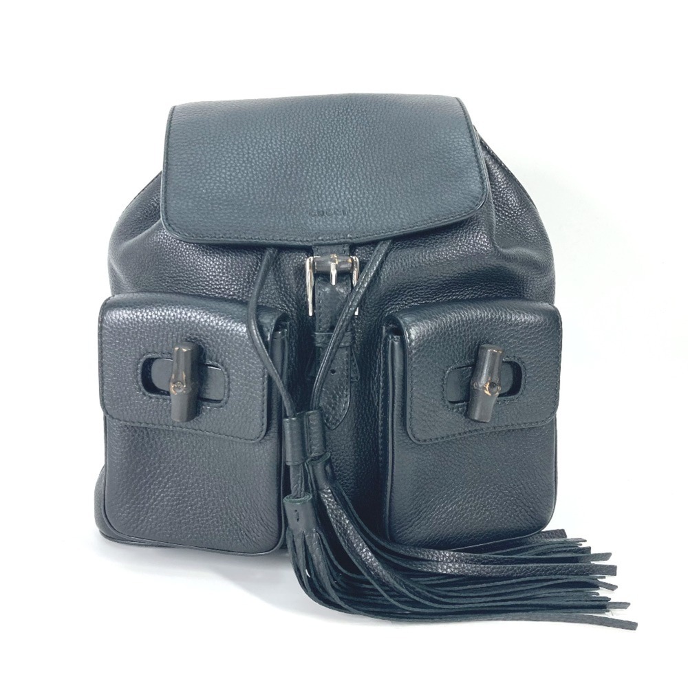 GUCCI Authentic Black Bamboo Backpack